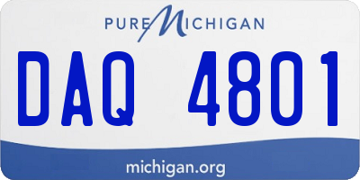 MI license plate DAQ4801