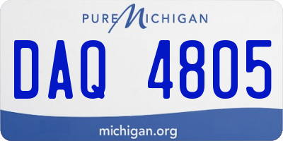 MI license plate DAQ4805
