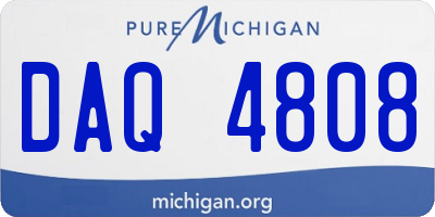 MI license plate DAQ4808