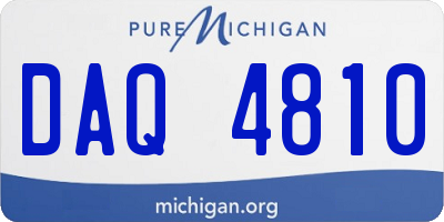 MI license plate DAQ4810