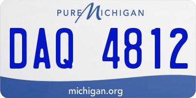 MI license plate DAQ4812