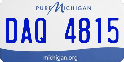 MI license plate DAQ4815