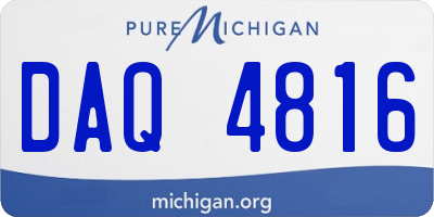 MI license plate DAQ4816