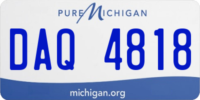 MI license plate DAQ4818