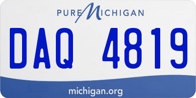 MI license plate DAQ4819