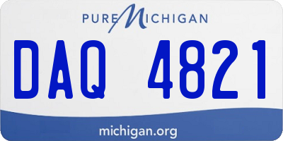 MI license plate DAQ4821