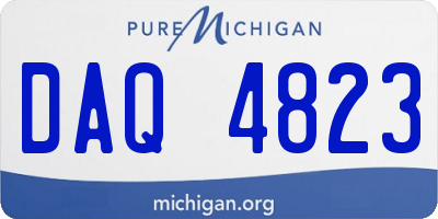 MI license plate DAQ4823