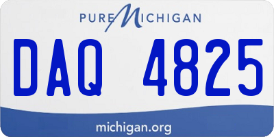 MI license plate DAQ4825