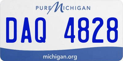MI license plate DAQ4828