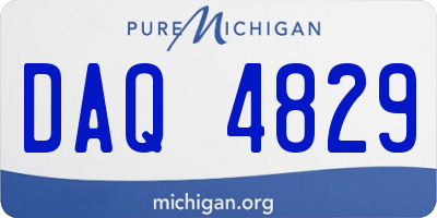 MI license plate DAQ4829
