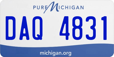 MI license plate DAQ4831