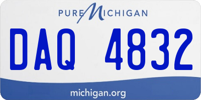 MI license plate DAQ4832