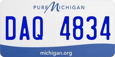 MI license plate DAQ4834