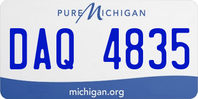 MI license plate DAQ4835