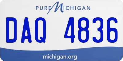 MI license plate DAQ4836