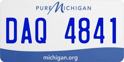MI license plate DAQ4841