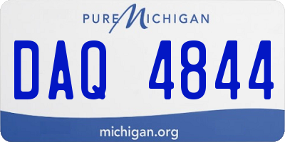 MI license plate DAQ4844