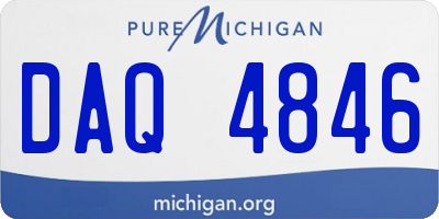 MI license plate DAQ4846