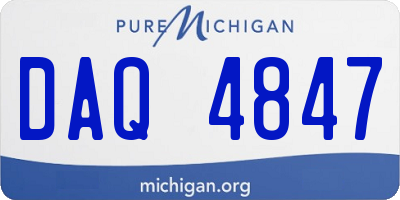 MI license plate DAQ4847