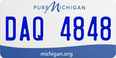 MI license plate DAQ4848