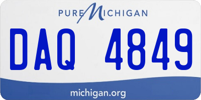 MI license plate DAQ4849