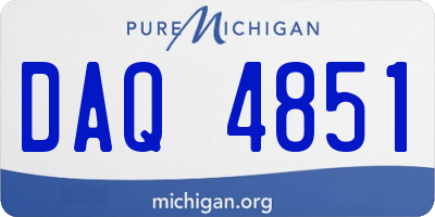 MI license plate DAQ4851