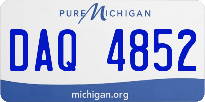 MI license plate DAQ4852