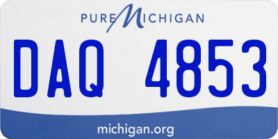 MI license plate DAQ4853