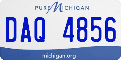 MI license plate DAQ4856