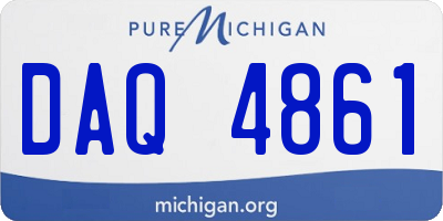 MI license plate DAQ4861