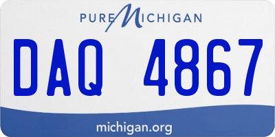 MI license plate DAQ4867
