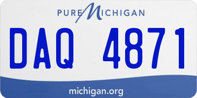 MI license plate DAQ4871