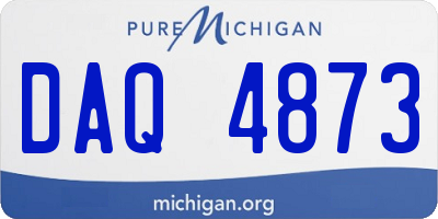 MI license plate DAQ4873