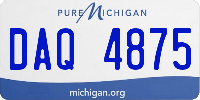 MI license plate DAQ4875