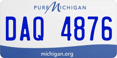MI license plate DAQ4876