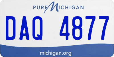 MI license plate DAQ4877