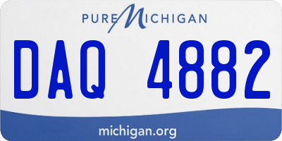 MI license plate DAQ4882