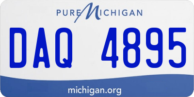 MI license plate DAQ4895