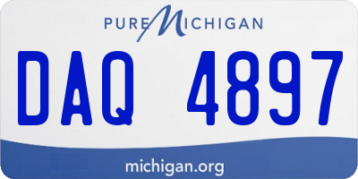MI license plate DAQ4897