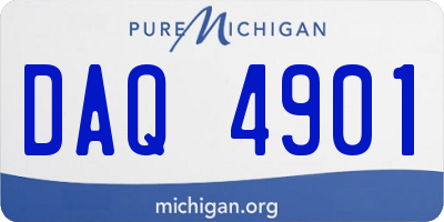 MI license plate DAQ4901