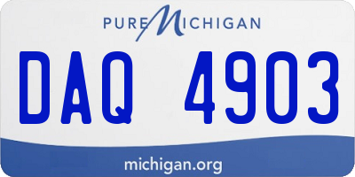 MI license plate DAQ4903