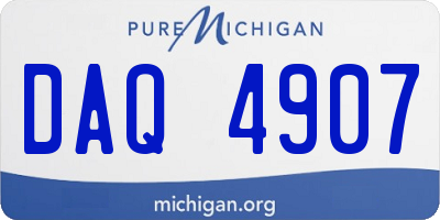 MI license plate DAQ4907