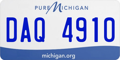 MI license plate DAQ4910