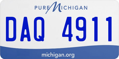 MI license plate DAQ4911