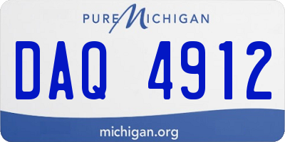 MI license plate DAQ4912