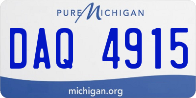 MI license plate DAQ4915