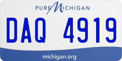 MI license plate DAQ4919