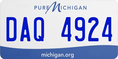 MI license plate DAQ4924