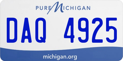 MI license plate DAQ4925
