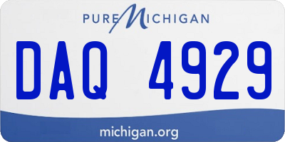 MI license plate DAQ4929